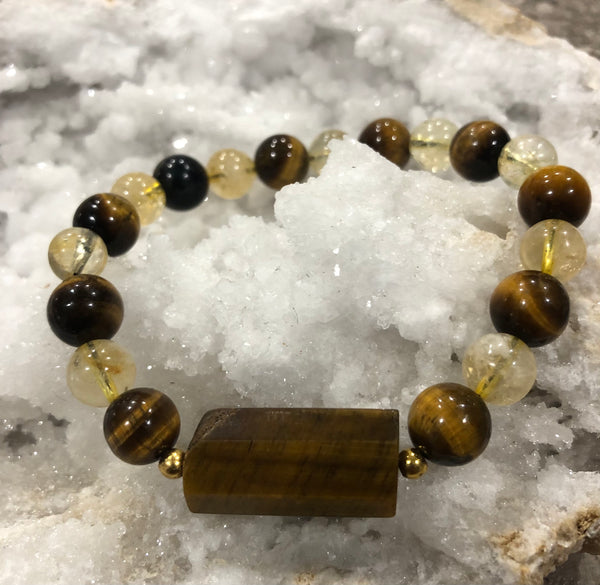 Citrine and TIger's Eye bracelet